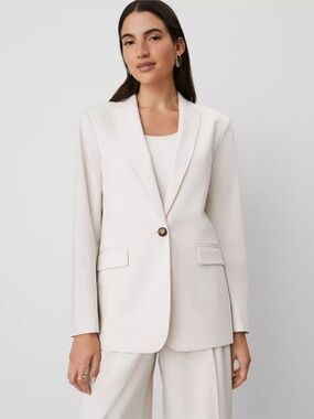 Ann Taylor “The Longline Blazer” in Tan Texture - Women